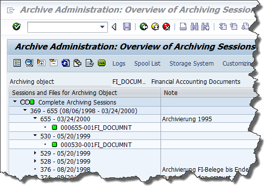 SAP Data Archiving Services