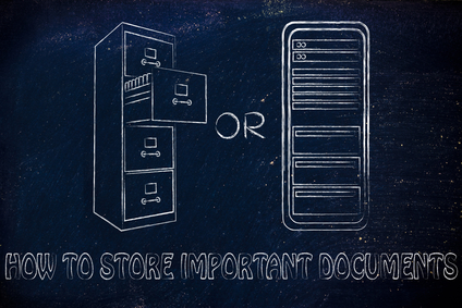 conceptual design of security of data stored in traditional paper archives or servers