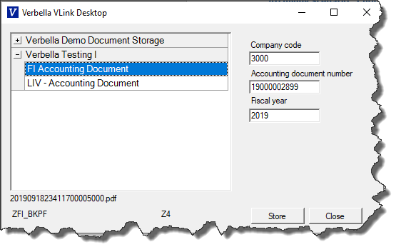 V-Link Desktop to SAP Connector Searchable PDF to SAP archiveLink