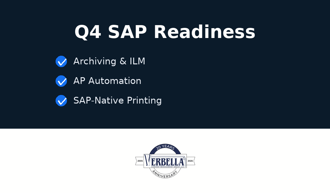 Year-End SAP Readiness: Archive, Automate, and Print Natively from SAP