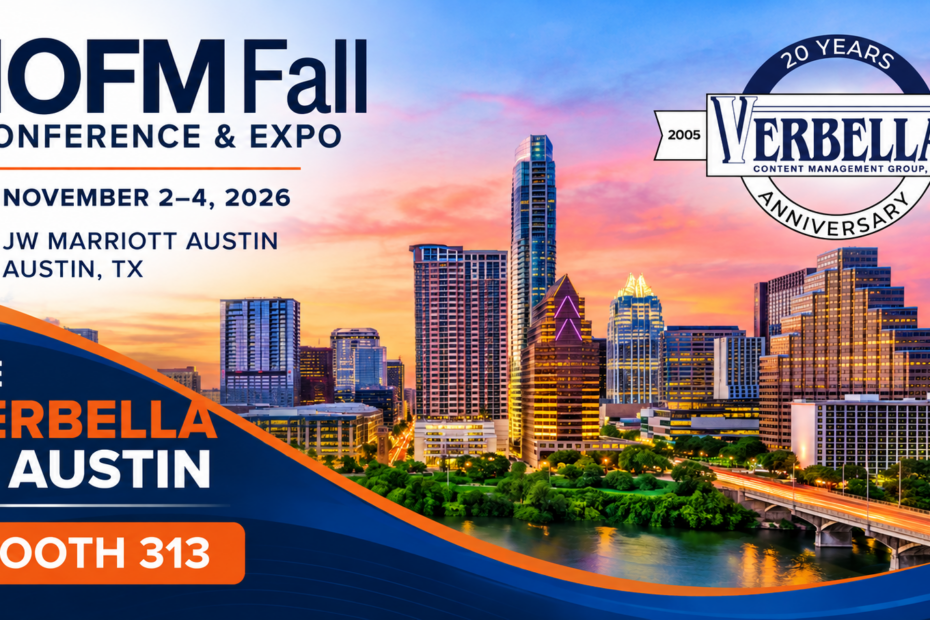 Verbella exhibiting at IOFM Fall Conference & Expo 2026 in Austin, Booth 313